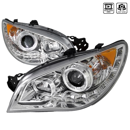 Spec-D Tuning 06-07 Subaru Impreza Chrome Projector Headlight 2LHP-WRX06-TM